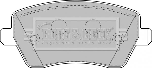 BORG & BECK stabdžių trinkelių rinkinys, diskinis stabdys BBP1807